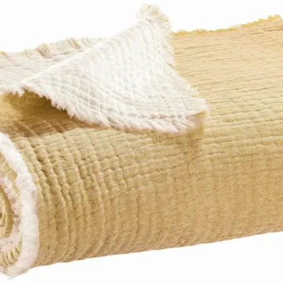 Bed linens - Emilio Throw Mirabelle 240 X 260 - MAISON VIVARAISE - SDE VIVARAISE WINKLER