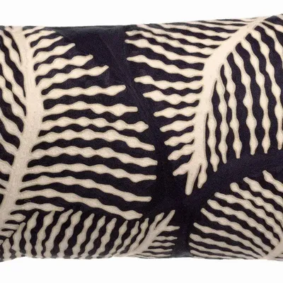 Coussins - Coussin brodé Flora Marine 40 x 65 - MAISON VIVARAISE - SDE VIVARAISE WINKLER