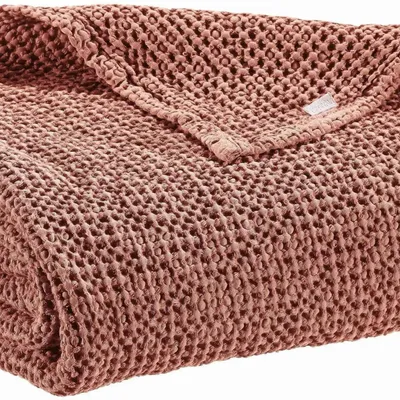 Plaids - Plaid recyclé Maia Terracotta 140 x 200 - MAISON VIVARAISE - SDE VIVARAISE WINKLER