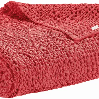 Bed linens - Tana Throw Framboise 180 X 260 - MAISON VIVARAISE - SDE VIVARAISE WINKLER