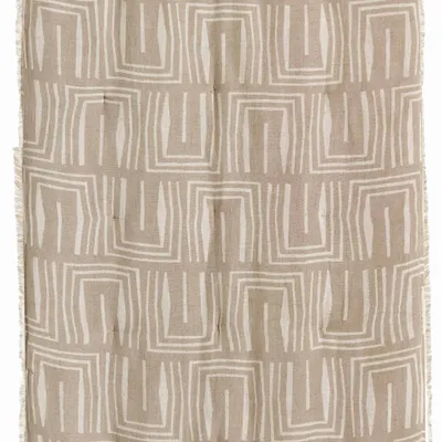Plaids - Edredon imprimé Tina Naturel 85 x 200 - MAISON VIVARAISE - SDE VIVARAISE WINKLER