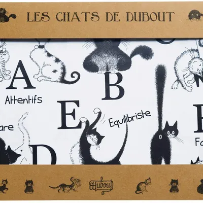 Table cloths - Set of 4 Dubout Abécédaire Placemats Noir/Blanc 30 X 45 - MAISON VIVARAISE - SDE VIVARAISE WINKLER
