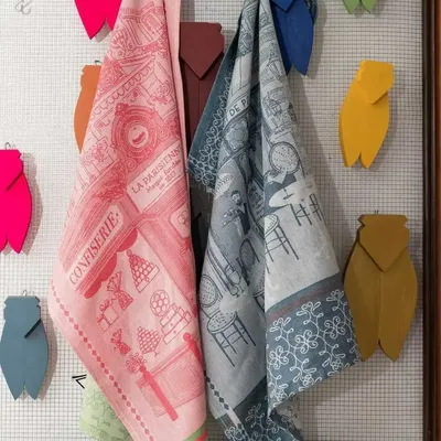 Torchons - Torchon jacquard Bistrot Bleu 50 x 70 - MAISON VIVARAISE - SDE VIVARAISE WINKLER