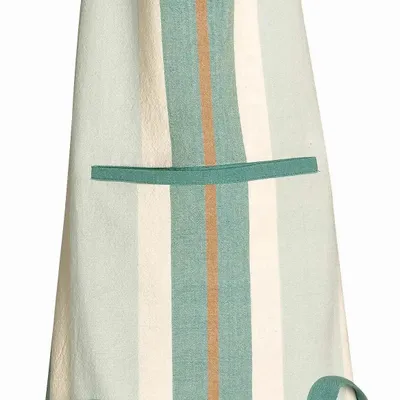 Tabliers de cuisine - Tablier de cuisine recyclé Yuna avec poche Vert eau 72 x 85 - MAISON VIVARAISE - SDE VIVARAISE WINKLER