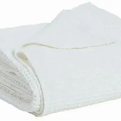 Linge de lit - Jeté recyclé Maia Craie 260 x 260 - MAISON VIVARAISE - SDE VIVARAISE WINKLER