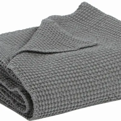 Bed linens - Recycled Throw Maia Tourterelle 240 X 260 - MAISON VIVARAISE - SDE VIVARAISE WINKLER