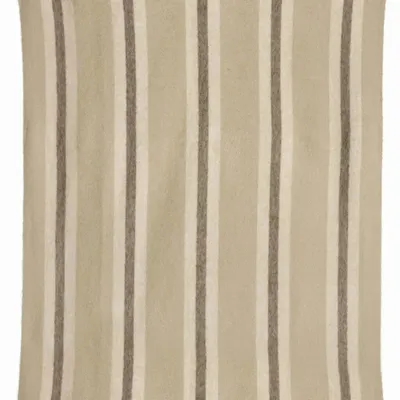 Throw blankets - Isabel Striped Recycled Throw Nuage 130 X 160 - MAISON VIVARAISE - SDE VIVARAISE WINKLER