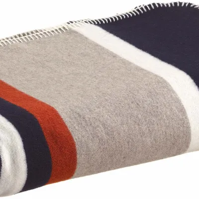 Linge de lit - Jeté jacquard recyclé Gioia Marine 240 x 260 - MAISON VIVARAISE - SDE VIVARAISE WINKLER