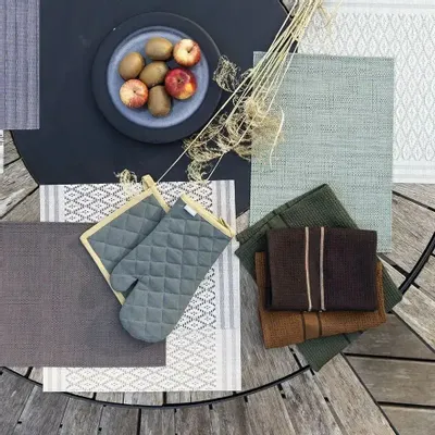 Table cloths - Canna Placemat Set Orage 33 X 45 - MAISON VIVARAISE - SDE VIVARAISE WINKLER