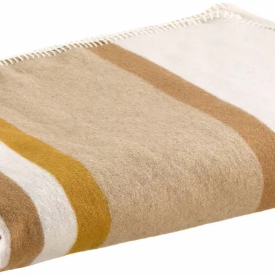 Plaids - Plaid jacquard recyclé Gioia Ivoire 140 x 185 - MAISON VIVARAISE - SDE VIVARAISE WINKLER
