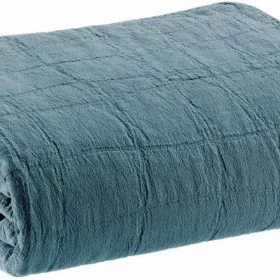 Throw blankets - Recycled Plaid Titou Acier 140 X 200 - MAISON VIVARAISE - SDE VIVARAISE WINKLER