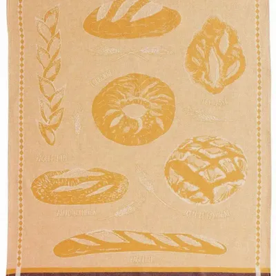 Torchons - Torchon jacquard Les pains Ocre 50 x 70 - MAISON VIVARAISE - SDE VIVARAISE WINKLER