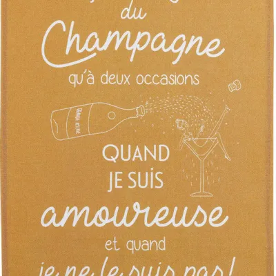 Torchons - Torchon Amoureuse Ocre 50 x 70 - MAISON VIVARAISE - SDE VIVARAISE WINKLER