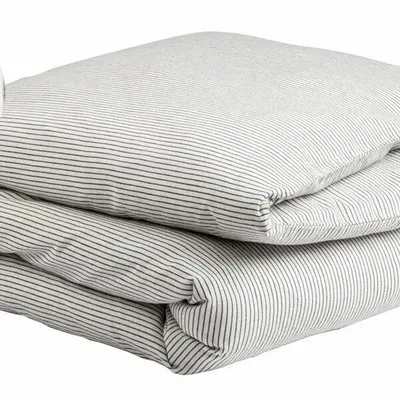 Linge de lit - Housse de couette Léonie Caviar 220 x 240 - LA CERISE SUR LE GATEAU
