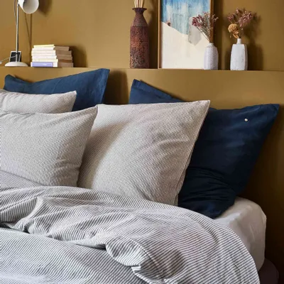 Linge de lit - Housse de couette Léonie Caviar 220 x 240 - LA CERISE SUR LE GATEAU