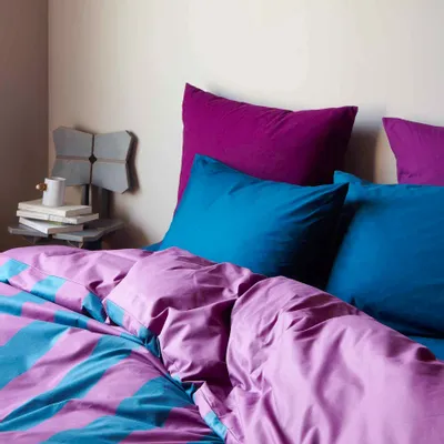 Bed linens - Malo Duvet Cover Purple rain/Orage 200 X 140 - LA CERISE SUR LE GATEAU