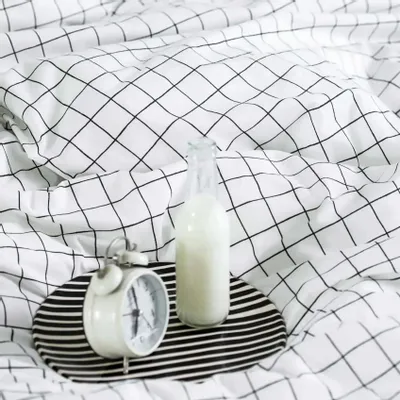 Bed linens - Oscar duvet cover Milk 220 X 240 - LA CERISE SUR LE GATEAU