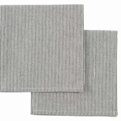 Serviettes - Lot de 2 serviettes de table Finette Caviar 40 x 40 - LA CERISE SUR LE GATEAU