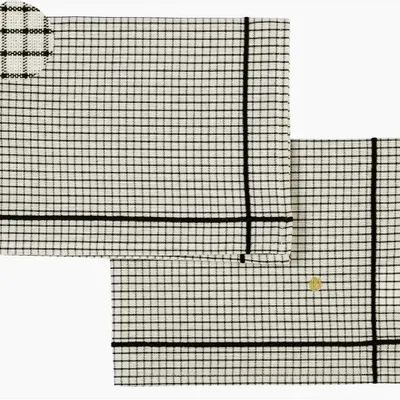 Table cloths - Set of 2 Gustave placemats Gustave Caviar 40 X 50 - LA CERISE SUR LE GATEAU