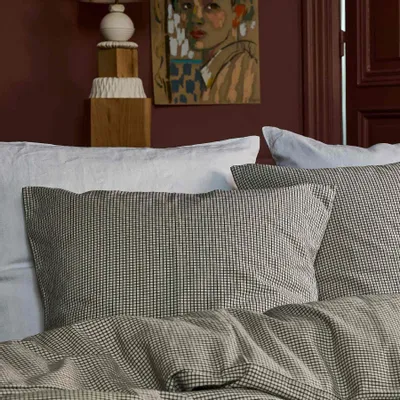 Linge de lit - Taie d'oreiller Gustave Caviar 70 x 50 - LA CERISE SUR LE GATEAU