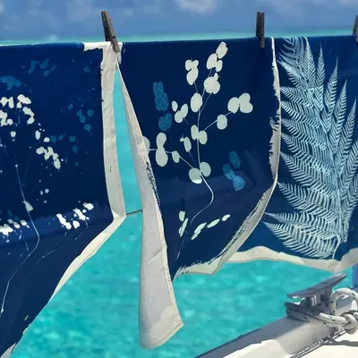 Dish towels - Eucalyptus Tea Towel Bleu 70 X 50 - LA CERISE SUR LE GATEAU