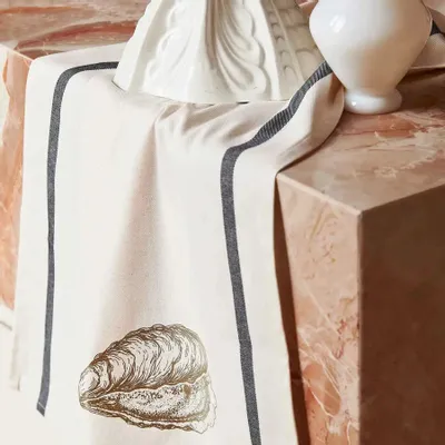Dish towels - Huître Tea Towel Or 80 X 50 - LA CERISE SUR LE GATEAU