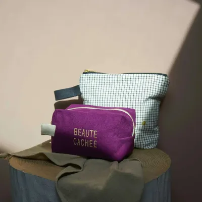 Pochettes - Trousse cube Beauté Purple rain Violet S 15,5 x 10 x 10 - LA CERISE SUR LE GATEAU
