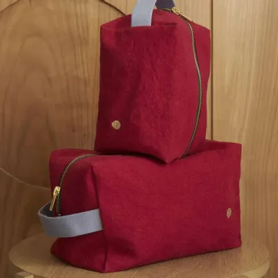 Pochettes - Trousse cube Iona Cherry S 15,5 x 10 x 10 - LA CERISE SUR LE GATEAU