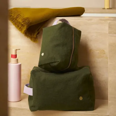 Clutches - Cube Toiletry Bag Iona Kale S 15,5 X 10 X 10 - LA CERISE SUR LE GATEAU