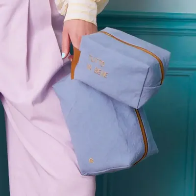 Pochettes - Trousse cube Iona Bluetiful L 14 x 22 x 11 - LA CERISE SUR LE GATEAU