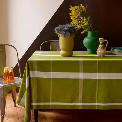Table cloths - La nonna Tablecloth Pistacchio 160 X 250 - LA CERISE SUR LE GATEAU