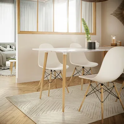 Tables Salle à Manger - Pied de table haut en bois - 71,5 cm Alpha - Set de 2 pieds - DECO-GEM
