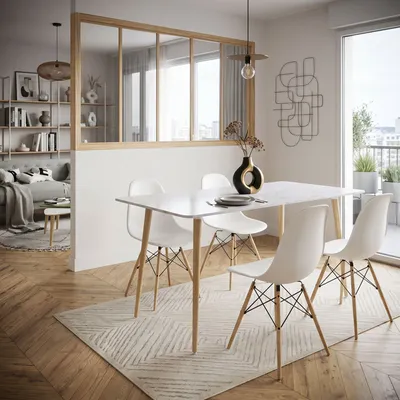 Dining Tables - High wooden table leg - 71.5 cm Alpha - Set of 2 legs - DECO-GEM