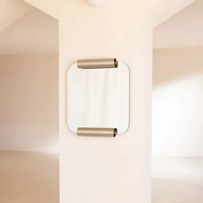 Mirrors - Brushed stainless steel Roll mirror - NOBODINOZ
