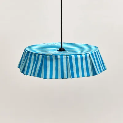 Tissus - Abat-jour pour suspension en voile de coton diam. 40 cm - Vibes - NOBODINOZ