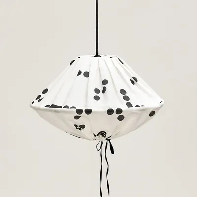 Tissus - Abat-jour pour suspension en lin français diam. 50cm Yumi - NOBODINOZ