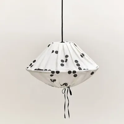 Tissus - Abat-jour pour suspension en lin français diam. 50cm Yumi - NOBODINOZ