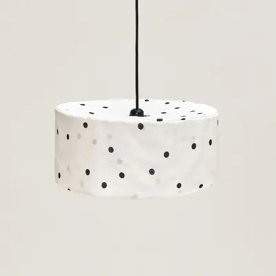 Fabrics - Linen Pendant lampshade diam. 40cm Vibes - NOBODINOZ