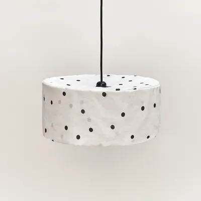 Fabrics - Linen Pendant lampshade diam. 40cm Vibes - NOBODINOZ