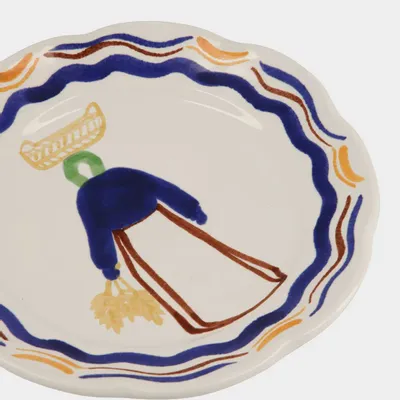 Assiettes au quotidien - HAND-PAINTED COMPORTA THE HARVESTER STONEWARE DESSERT PLATE - HOUSE OF CAPRICORN