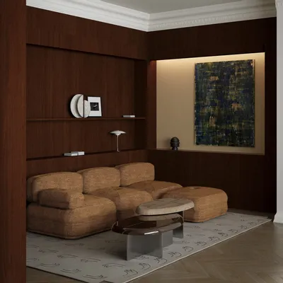 Tables pour hôtels - Table Basse Mask Slim ovale laquée Caramel & acier inoxidable brossé - DUISTT