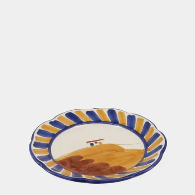 Everyday plates - HAND-PAINTED COMPORTA HOUSE STONEWARE DESSERT PLATE - HOUSE OF CAPRICORN