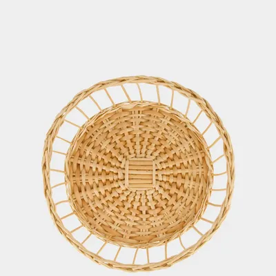 Plats et saladiers - HANDMADE VITÓRIA NATURAL WICKER LARGE BREAD BASKET - HOUSE OF CAPRICORN