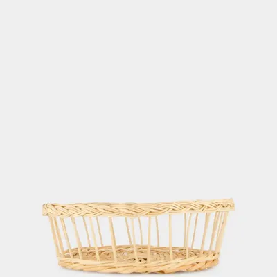 Plats et saladiers - HANDMADE VITÓRIA NATURAL WICKER LARGE BREAD BASKET - HOUSE OF CAPRICORN