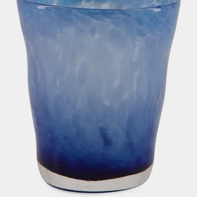 Glass - HANDBLOWN AVIS  BLUE GLASS TUMBLER - HOUSE OF CAPRICORN