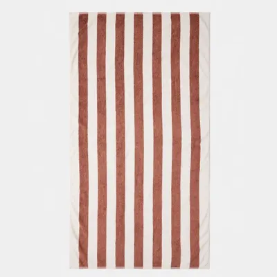 Serviettes de bain - Serviette - rayures marron - DESIGN TRIP