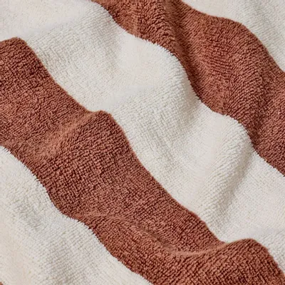 Serviettes de bain - Serviette - rayures marron - DESIGN TRIP