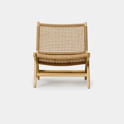 Armchairs - Relax Loom armchair in solid teak and rope - DESIGN TRIP