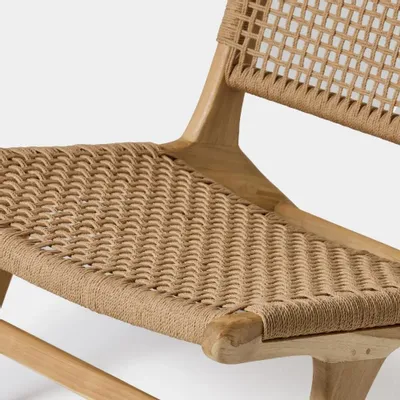 Armchairs - Relax Loom armchair in solid teak and rope - DESIGN TRIP
