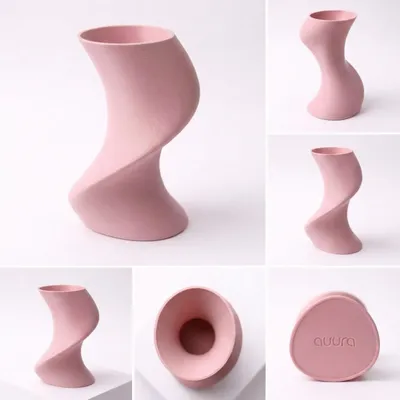 Office design and planning - 3D printed vase "BAILE" | Powder Pink - AUURA